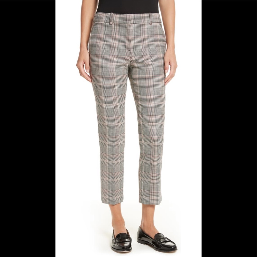 Theory Treeca Plaid cropped pants